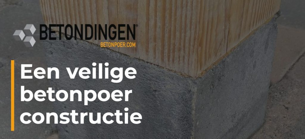 Prefab betonpoeren in verschillende maten gebruikt als fundering voor bouwconstructies